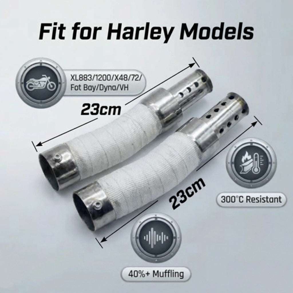 哈雷硬汉XL883/XL1200/X48/V72/肥仔/戴拿/火箭 VH扫地排气消音器 静音器
