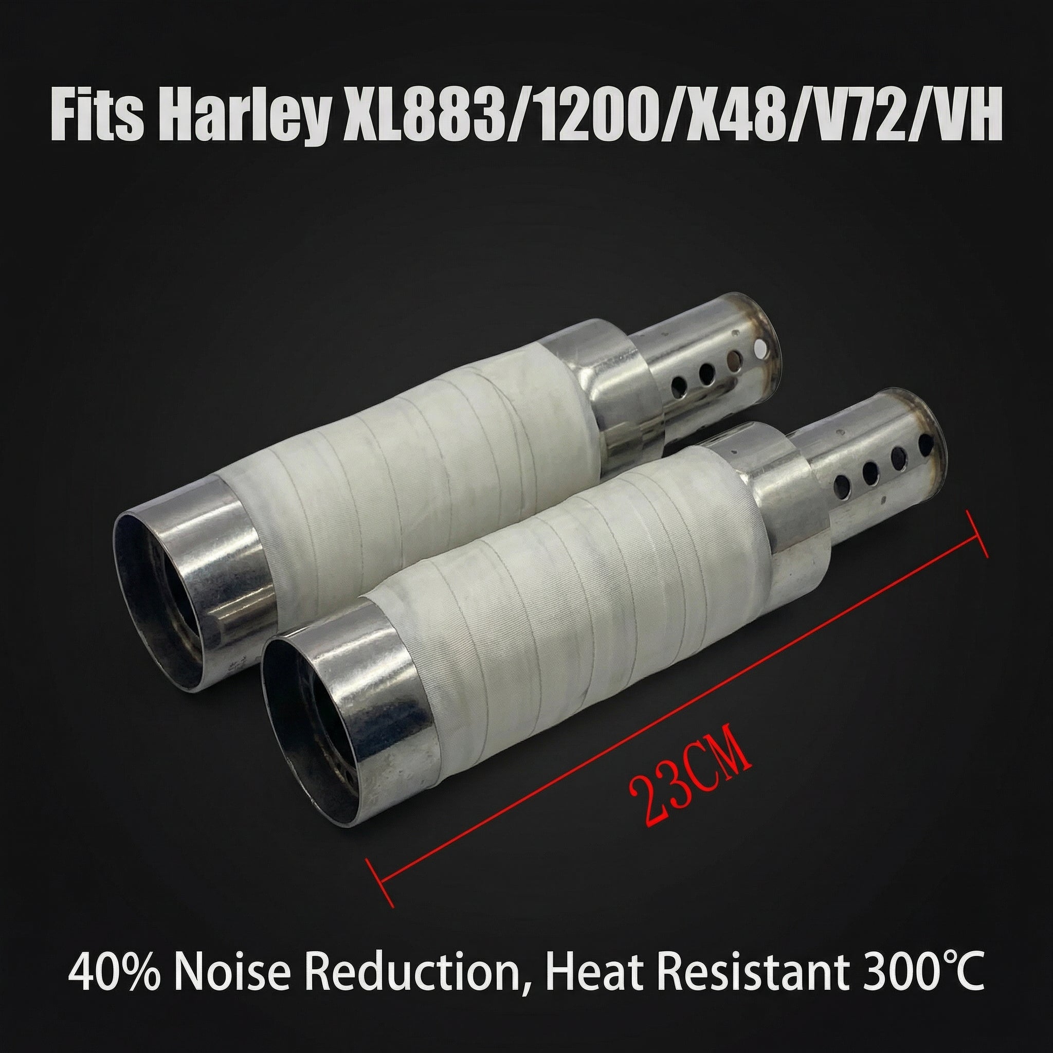 适用于哈雷硬汉XL883 XL1200 X48 V72  肥仔 戴拿 火箭排气消音塞 静音器