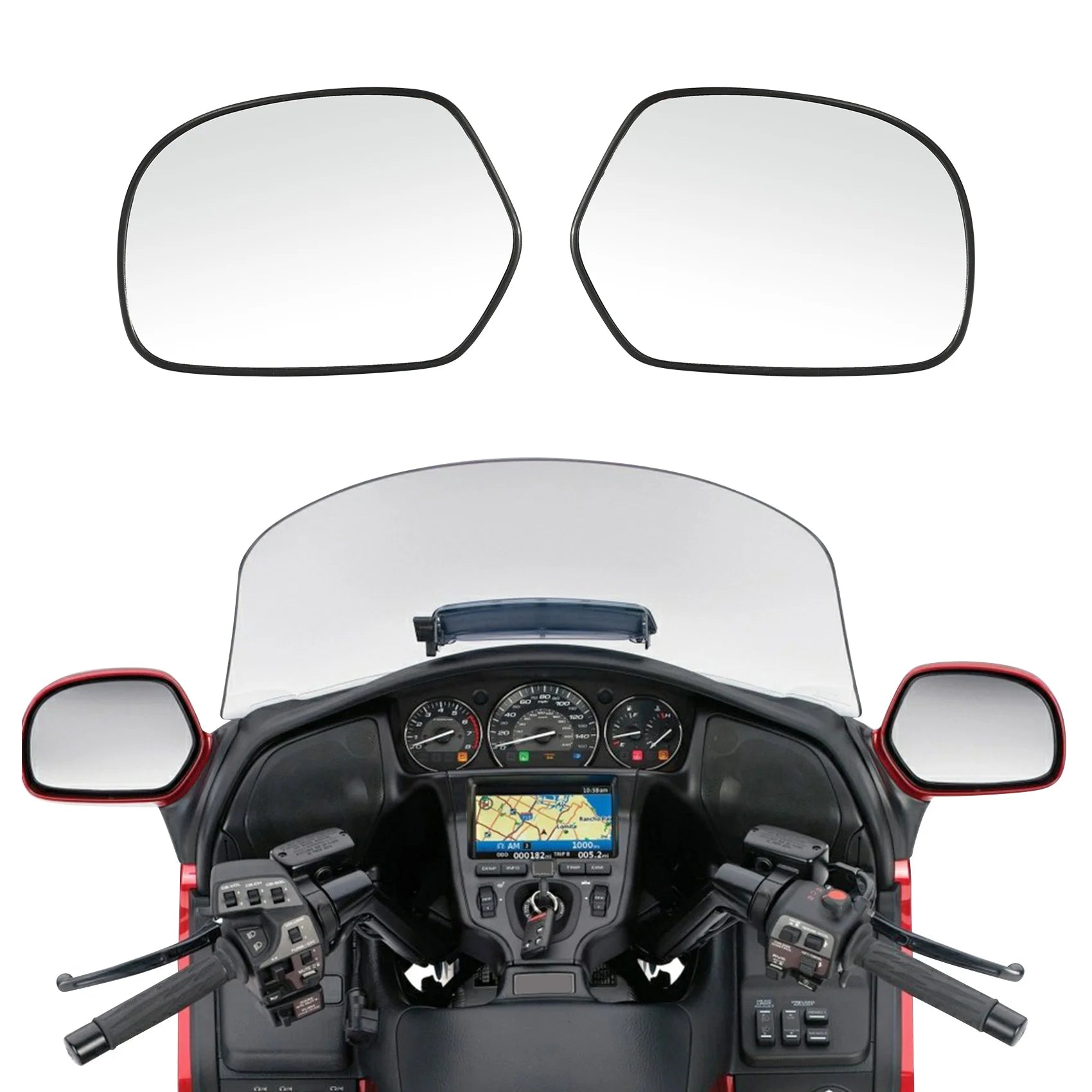 Motorcycle Rear View Mirrors Glass For Honda Goldwing Gold wing GL1800 GL 1800 2001-2017 2016 2015 Left/Right Side Clear