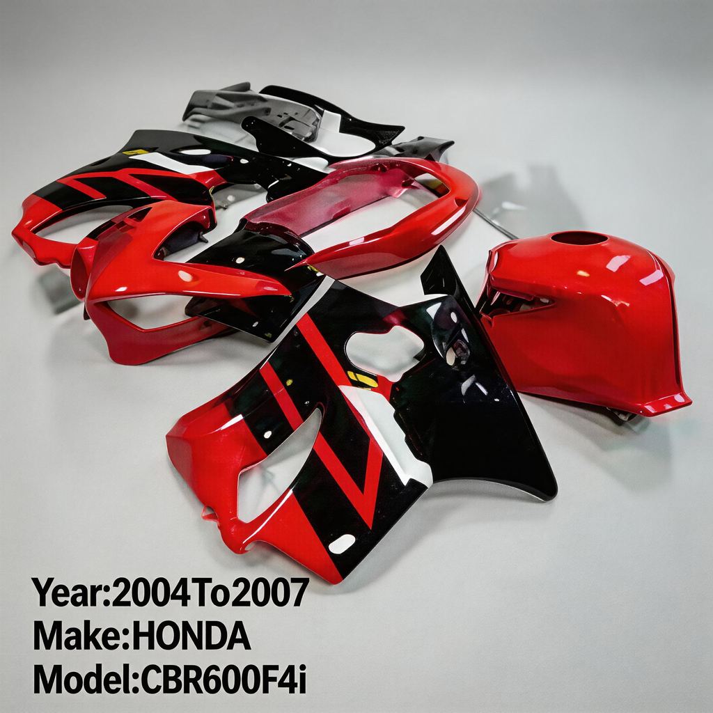 Panel ABS Plastic Cowling Bodywork Full Fairing Kit Fender For 2004 2005 2006 2007 HONDA CBR600 F4i 04 05 06 07 Banana Seat