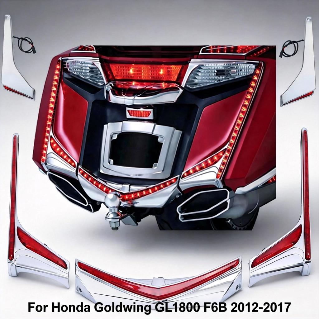 Rear Fender Tip Vertical Strips Under Tour Trunk LED Light For Honda Goldwing Gold Wing GL1800 GL 1800 2012-2017 F6B Motorcycle